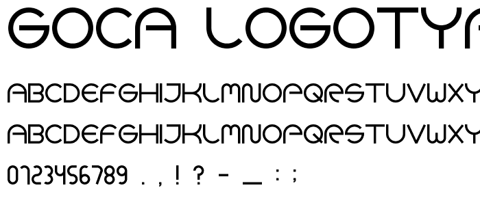 GOCA LOGOTYPE BETA font